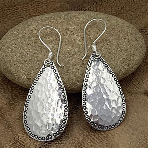 sterling silver drop earrings etsy